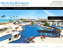 Tablet Screenshot of chicpuntacanahotel.com